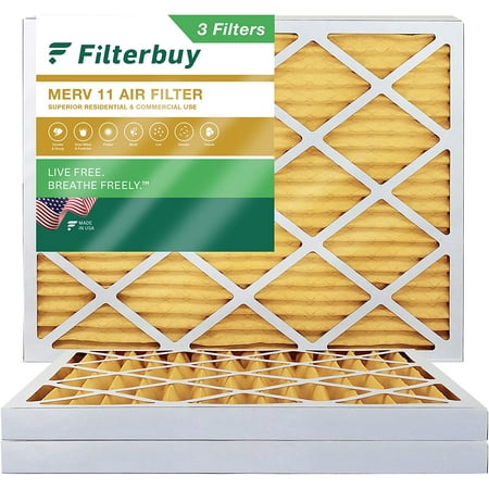 

Filterbuy 16x20x2 MERV 11 Pleated HVAC AC Furnace Air Filters (3-Pack)