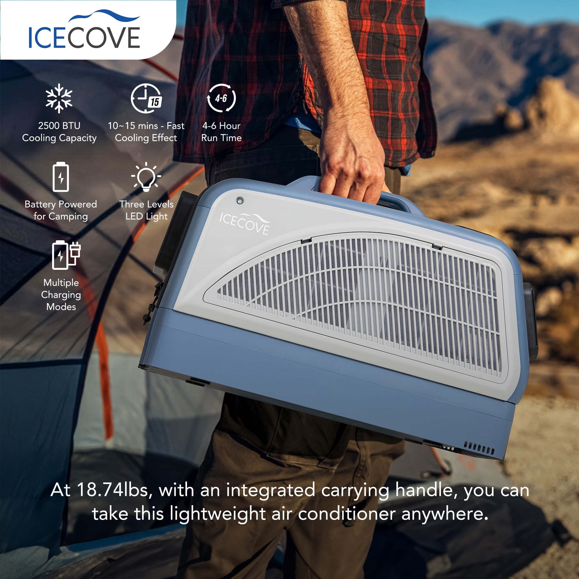 Sunjoy Portable AC Unit, Powered Outside, Ideal for Camping, Small