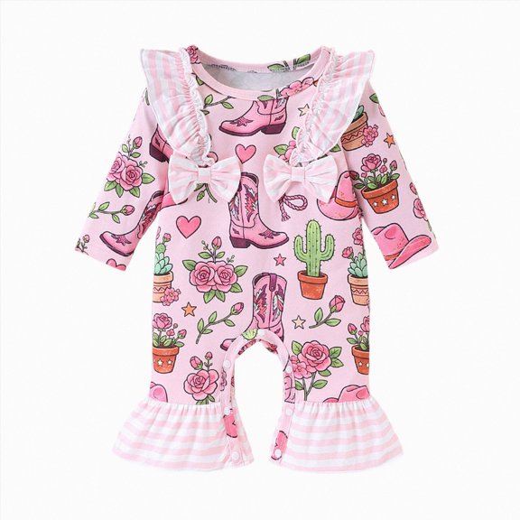 Baby Girl Clothes Long Sleeve Romper Pants Fall Winter Outfit Set