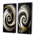 thumbnail image 3 of Designart "Contemporary Abstract Swirl I" Abstract Spirals Framed Wall Art Set Of 2 - Black Abstract Framed Canvas Set For Living Room Decor, 3 of 7