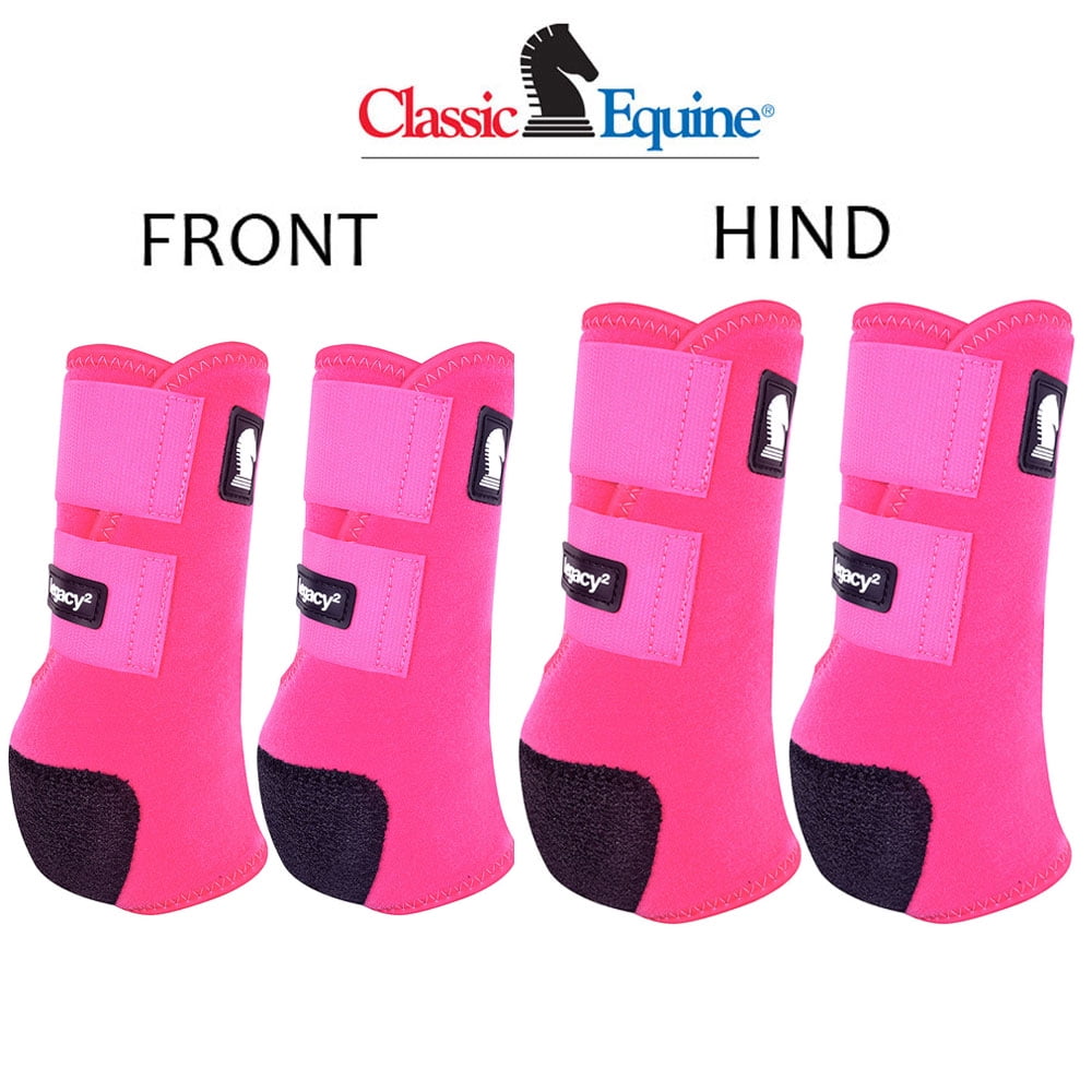 Classic Equine Legacy2 Horse Front Hind Sports Boots 4 Pack Lime Green