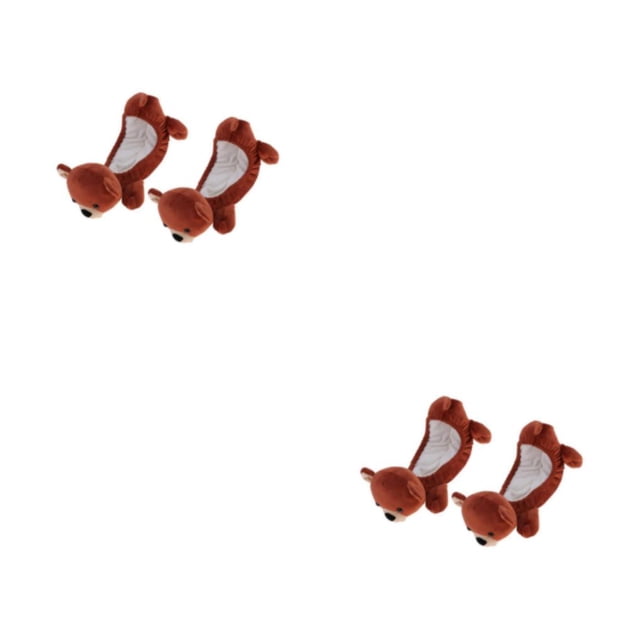 Minnieouse Figuras de hockey sobre hielo de animales, fundas para patines, protectores para empapadores, patinaje 2piezas Oso