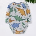 thumbnail image 2 of Long Sleeve Boys Bodysuits Adorable Print Rompers for Toddler Soft Everyday Wear Comfort Outfits, 2 of 3
