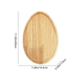 thumbnail image 3 of Rewenti Easter Wooden Serving Tray Egg Shaped Wood Plates Rural Decorative Snack Dessert Platter For Spring Holiday Table Kitchen Home, 3 of 6
