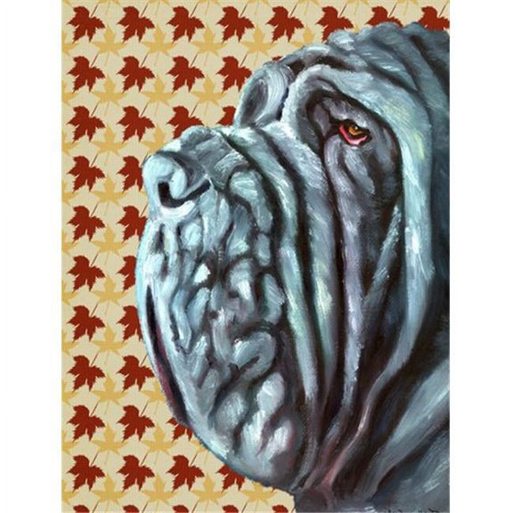 Neapolitan Mastiff Fall Leaves Flag Garden Size