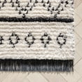 thumbnail image 4 of Well Woven Maya Odina Moroccan Trellis Diamond Pattern Grey 2'7" x 9'10" Runner Textured Pile Area Rug, 4 of 7