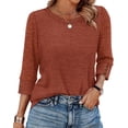 thumbnail image 5 of WIHOLL Long Sleeve Shirts for Women Lightweight Crew Neck Sweaters Fall Womens Tops Dressy Casual Fall Clothes, 5 of 10