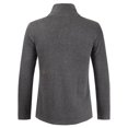 thumbnail image 3 of Bcfgryg Mens Fashion Leisure Solid Wool Knitting Versatile Stand Collar Long Sleeve Long Style Cardigan Coat Cardigans For Men Gray XL, 3 of 4