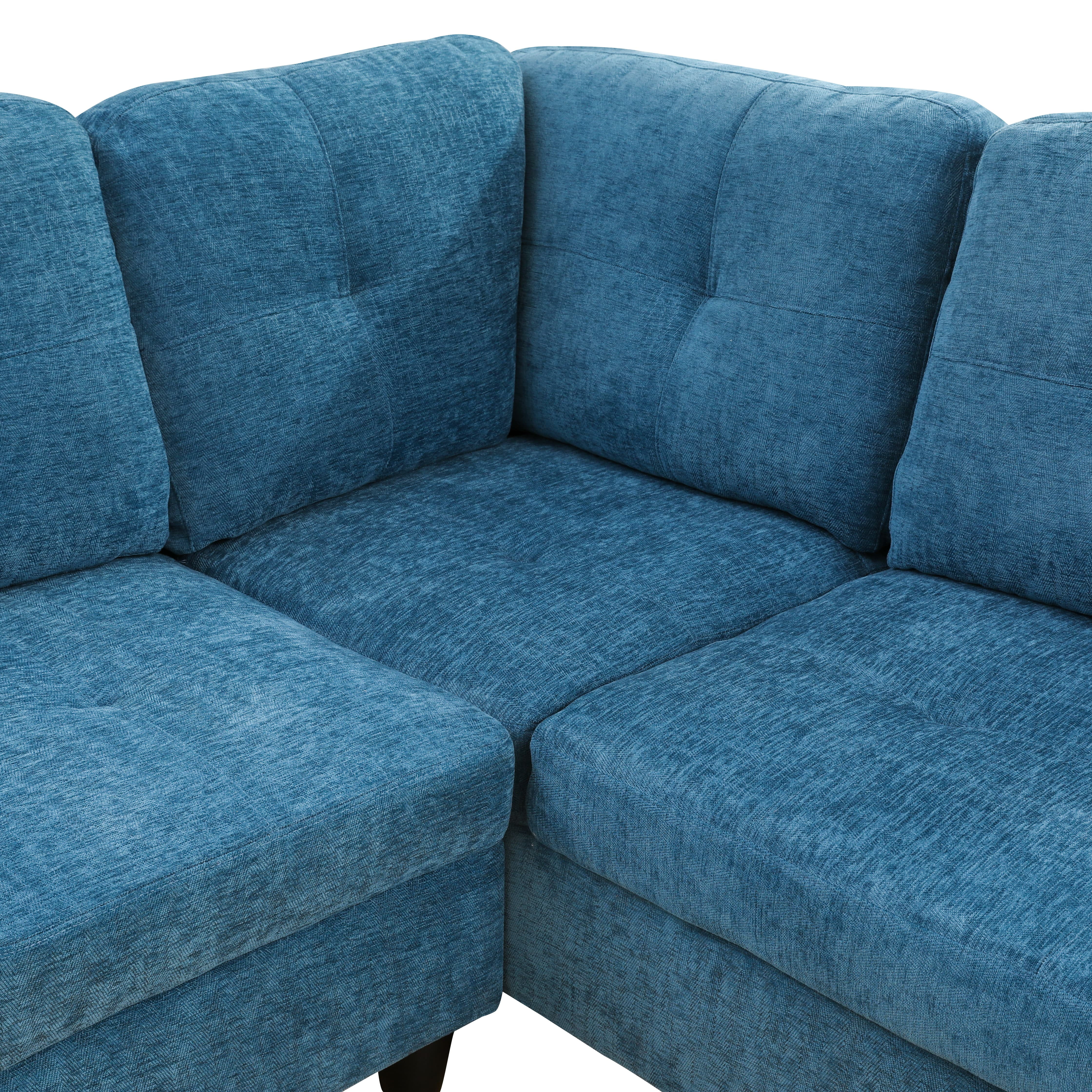 MAYEERTY Modern Adult 3-Piece Couch Set - Blue Vibrant Color, Lively Living Room Seating Decor