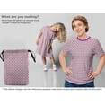 thumbnail image 5 of oneOone Rayon Purple Fabric Dot Craft Projects Decor Fabric Printed By The Yard 56 Inch Wide, 5 of 5