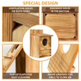 thumbnail image 3 of Casa para búhos MOBYKE para búho chillón, grande, de madera, con poste para rascar, 3 of 7