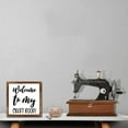 thumbnail image 4 of Eveokoki Welcome To My Craft Room Wall Art for Home Bar Cafe Farm Store Garage Club - Wooden Frame Sign Gift for Sewing Craft Lovers, 12x12 Inch, 4 of 5