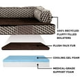 thumbnail image 4 of FurHaven Pet Products Plush & Decor Comfy Couch Cooling Gel Top Short Sided Sofa Pet Bed for Dogs & Cats - Diamond Brown, Large, 4 of 13