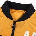 thumbnail image 5 of IYTR Mens Jackets Zipper Stand-up Collar Solid Color Long Sleeve Jacket Leisure Winter Warm Jackets with Pocket Yellow XXXXL, 5 of 5