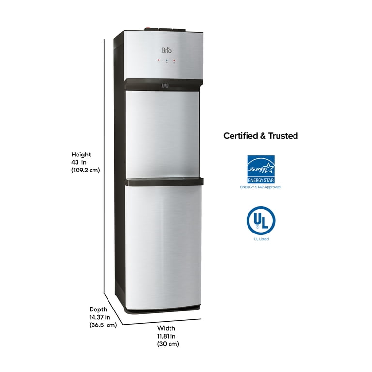 Brio 530 Stainless Steel Energy Saver 5 gal Bottom Loading Water