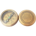 thumbnail image 3 of Not All Those Who Wander are Lost Brass Gift Engraved Compass with Leather case, Graduation Day Baptism Communion Confirmation Day Motivational LOTR J.R.R. Tolkien, 3 of 7