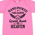 thumbnail image 4 of Inktastic Handpicked for Earth by My Great Aunt in Heaven Boys or Girls Baby Bodysuit, 4 of 5
