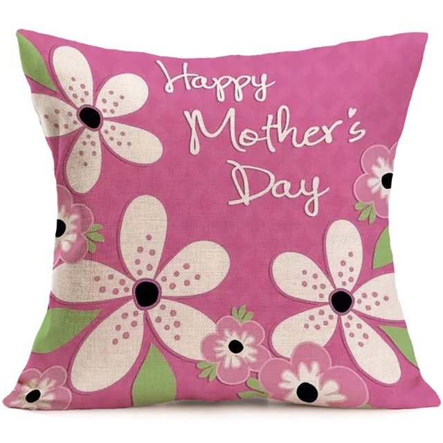 Coofit Taie d'oreiller décoratif Jeté Housse de coussin décoratif pour la fête des mères