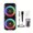 Dual 8" Wireless Speaker, variant on 6.5" 8" 10" Dual Woofers 9000W Portable Party Speaker with LED Lights, BT/TF/FM/AUX, Rechargeable Battery, Remote, Handle & Wheels for Outdoor/Indoor