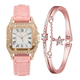 thumbnail image 1 of Reloj Malubero Con Correa de Diamantes Y Pulsera para Mujer rosa, 1 of 3