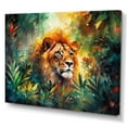 thumbnail image 2 of Designart "Colorful Lion Portrait II" Animals Lion Wall Art Living Room, 2 of 5