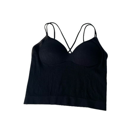

Strappy Sports Bra for Women Sexy Crisscross Back Light Support Yoga Bra