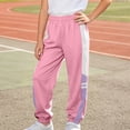thumbnail image 2 of PIWHJQK Boys Girls Long Pants Workout Sweatpants Kids Color Jogger Pants Casual Sporty Elastic Waist Lightweight Long Pants, 2 of 8