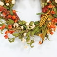 thumbnail image 6 of 24 Inch Fall Wreath with Pumpkin and Wheat Design for Door Wall Farmhouse Autumn Thanksgiving Holiday Indoor Outdoor Décor, 6 of 9