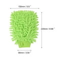 thumbnail image 2 of Uxcell Double-Sided Microfiber Soft Chenille Dusting Wash Mitten, Light Green, 2 of 5