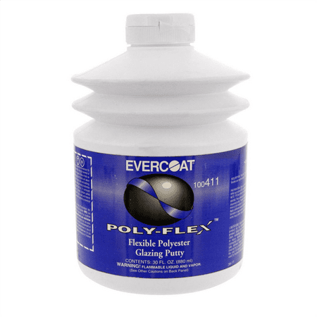 Fibre glass Evercoat POLY-FLEX 100411 Polyester Glazing Putty, 30 oz Pumptainer, Flowable Liquid