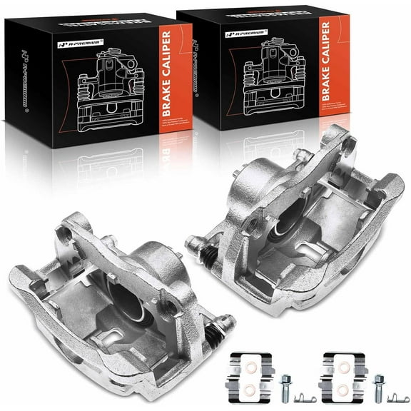 A-Premium Brake Caliper Assembly Compatible with Nissan Rogue 2008-2013 Rogue Select 2014-2015 Kizashi 2010-2013 Front Side 2-Pcs Set