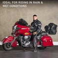 thumbnail image 2 of Waterproof Motorcycle Rain Suit, 2-Piece Reflective Gear, Lightweight Riding Jacket & Pants, Protective Raincoat with Hoodie (Black, XL-2XL), 2 of 5