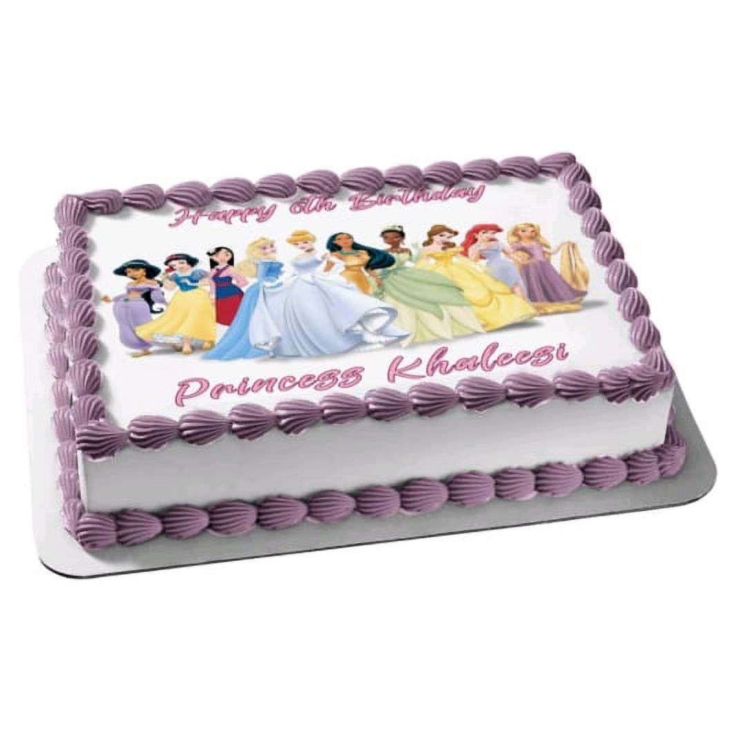 ABPID04888 Disney Princess 1/4 Sheet Edible Photo Birthday Cake Topper Frosting Sheet Personalized! - image 3 of 3
