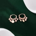 thumbnail image 4 of 925 Sterling Silver Disc Earrings Huggie Hoop for Women Teens Coin Hoop Earrings Cluster Drop Earrings Tassel, 4 of 10
