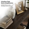 thumbnail image 2 of 59" Farmhouse Console Table, Walnut Sofa Table with Storage Shelf, Rustic Entryway Table Behind Couch Accent Table for Living Room, Bedroom & Office, 2 of 10