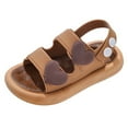 thumbnail image 6 of Gubotare Toddler Girl Beach Sandals Toddler Girls Summer Side Zipper Open Toe Strappy Casual Sandals (Toddler/Little Kid) Size 10.5 (Coffee,Little Kids 10.5), 6 of 8