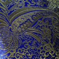 thumbnail image 3 of Metallic Paisley Gold Brocade Fabric 60" By Yard in Red Yellow White Purple Blue (Royal Blue / Gold), 3 of 4