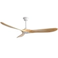 thumbnail image 1 of Sofucor 60" Modern Wood Ceiling Fan Remote Control, 3 blade Wood Ceiling Fan no Light, 1 of 11