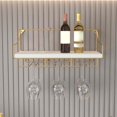 thumbnail image 1 of Estante en de hierro Soporte de de vástago Estantes de pared Organizador Accesorios de barra Estante de exhibición , Oro Macarena Titular de vino, 1 of 8