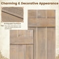 thumbnail image 6 of Costway Window Shutter Set of 2 Reclaimed Paulownia Wood Wall Decor with Antiqued Surface Ligth Brown, 6 of 10