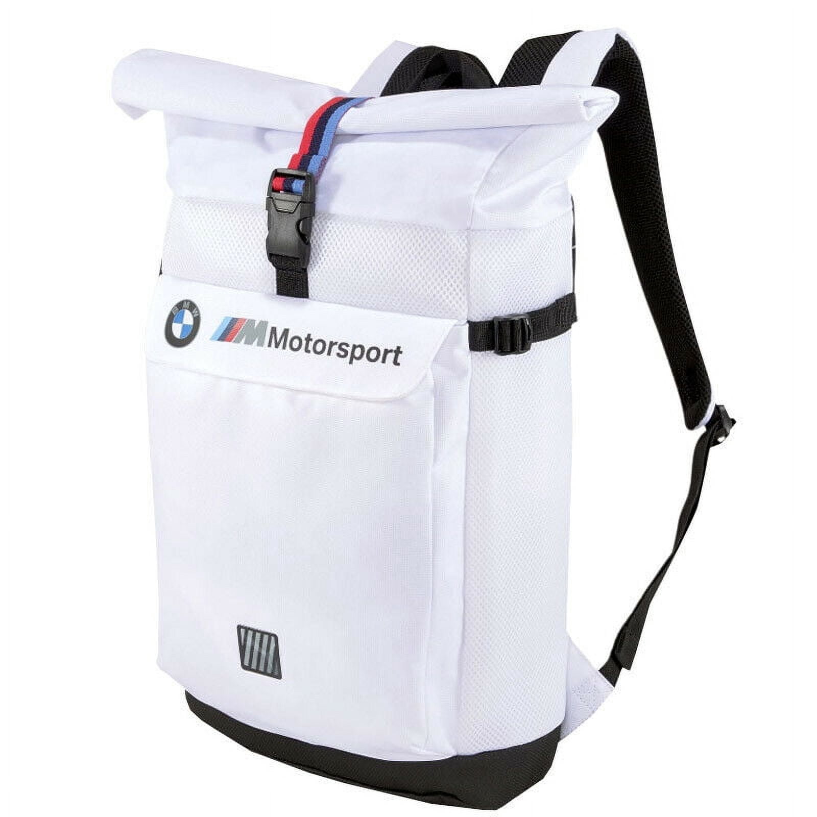 PUMA BMW M Motorsport Roll Top Utility Backpack Bag Black 076897