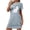 Light Blue-12, variant on Cavosen Womens Nightgown Short Lightweight Loose Nightgown Crew Neck Short Sleeve Sleep Dress Breathable Sleepwear
