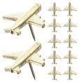 thumbnail image 1 of Airplane Push Pins Golden Metal 24Pcs 0.8In Decorative Element Office Use, 1 of 8