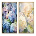 thumbnail image 2 of Designart "Dreamy Garden Blue Hydrangea" Hydrangea Framed Wall Art Set Of 2 - Blue Floral Framed Wall Art Set Of 2, 2 of 7
