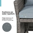 thumbnail image 7 of OC Orange-Casual 2-Piece Outdoor Patio Furniture Wicker Love-seat and Coffee Table Set, with Built-in Storage Bin, Grey Rattan, Grey Cushions, 7 of 7