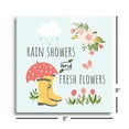 thumbnail image 3 of Rain Fresh Flowers Pink Floral Boots 8 x 8 Glass Wall Hanging Sign, 3 of 4