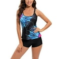 thumbnail image 4 of Two Piece Tankini Bathing Suits for Women Athletic Swimsuits Swim Tank Top with Boy Shorts Modest Swimwear, 4 of 7