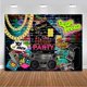 thumbnail image 5 of Fondo de fiesta de los 90 con temática de hip hop, años 80 y 90, decoración de fiesta con grafiti, pared de ladrillos, Príncipe fresco, música retro, rock, punk, fondo de los 90, pancarta, accesorios, 5 of 6