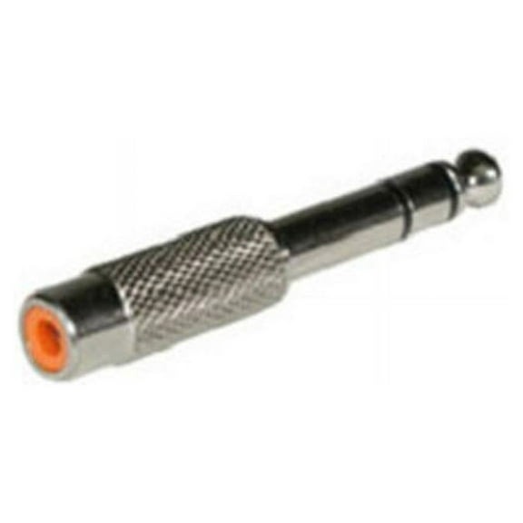 C2G 40640 6.3mm (1/4 Inch) Stereo Male to RCA Female Audio Adapter, TAA Compliant, Silver