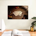 thumbnail image 3 of Elephant Stock Straight Flush Poker Wall Art - Horizontal Canvas Wall Art - Mancave Wall Decor - Hobbies And Lifestyle Canvas - Black And Brown Decor - 12" x 8", 3 of 8